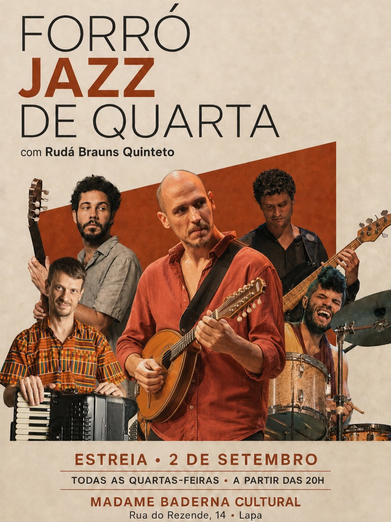 Forró Jazz de Quarta com Rudá Brauns Quintero