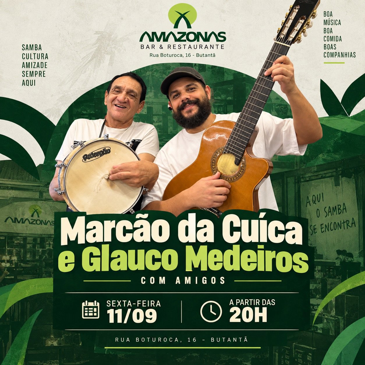 Marcão Da Cuíca E Glauco Medeiros Com Amigos