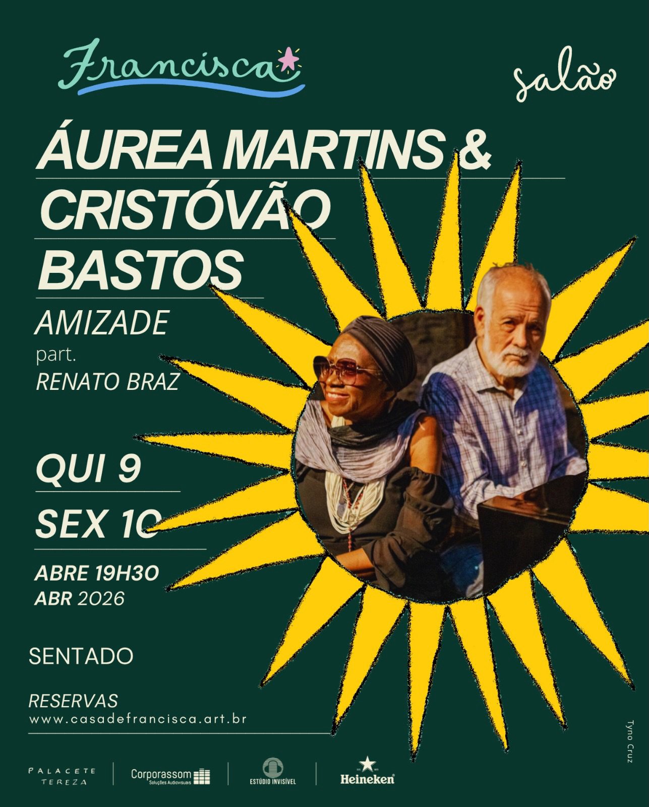 Áurea Martins e Cristóvão Bastos