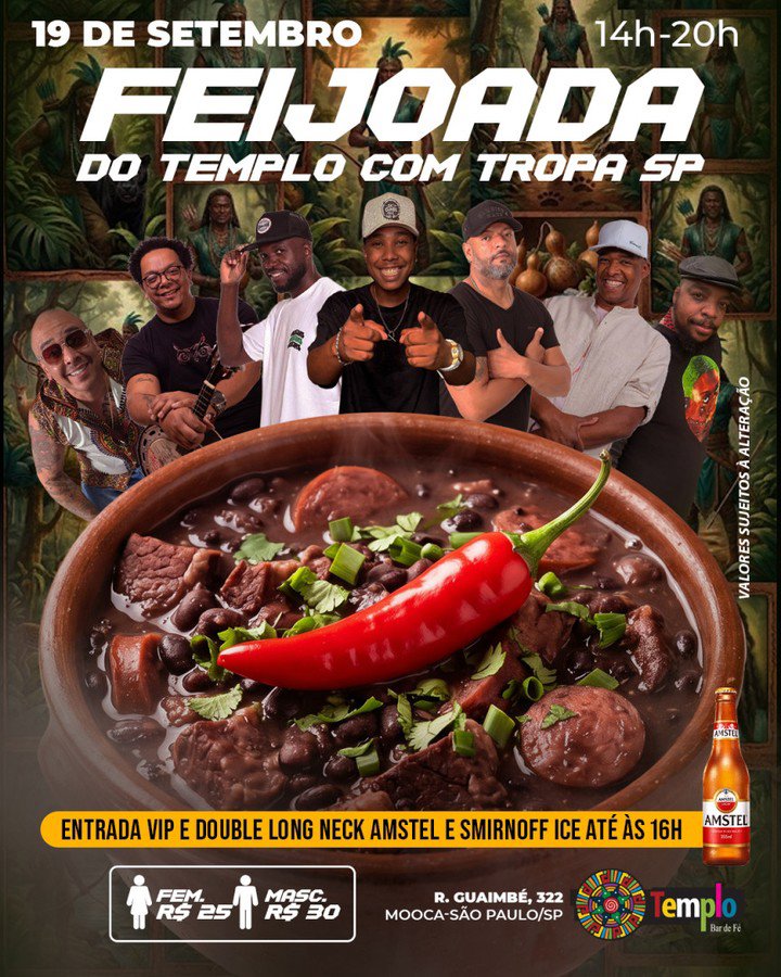 Feijoada Do Templo Com Tropa SP