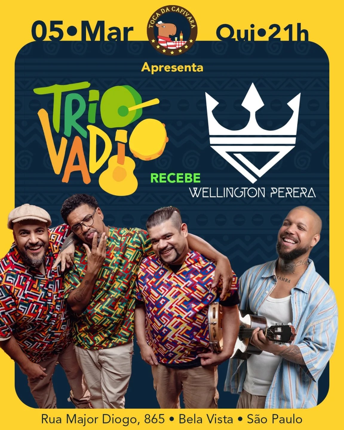 Trio Vadio recebe Wellington Perera