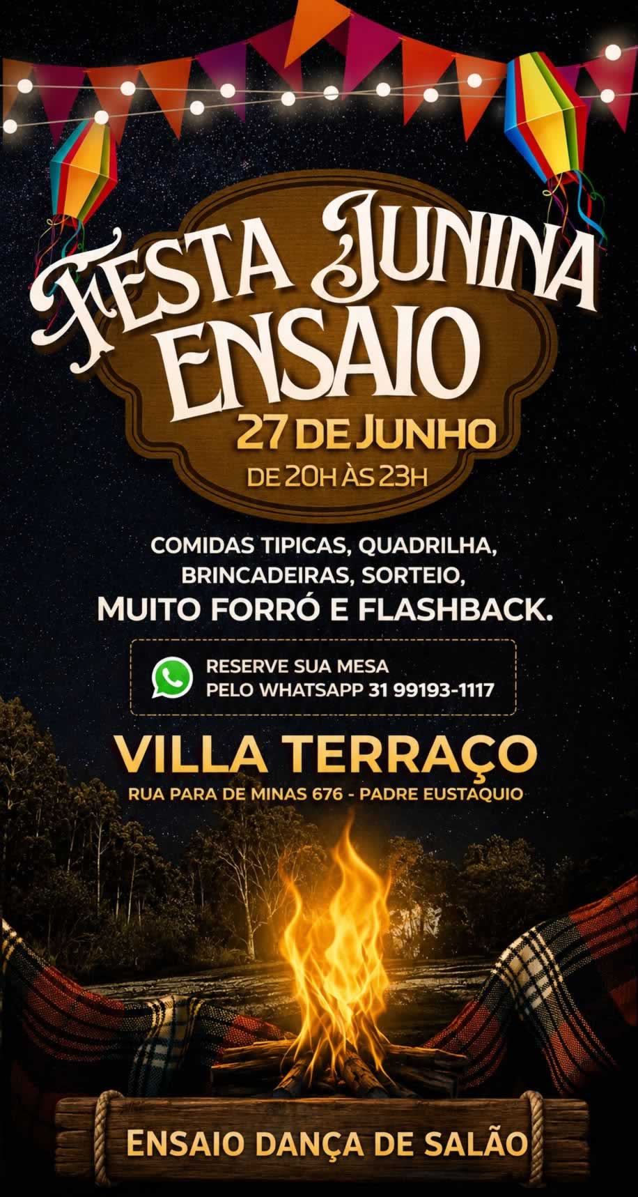 Festa Junina - Ensaio Dança de Salão