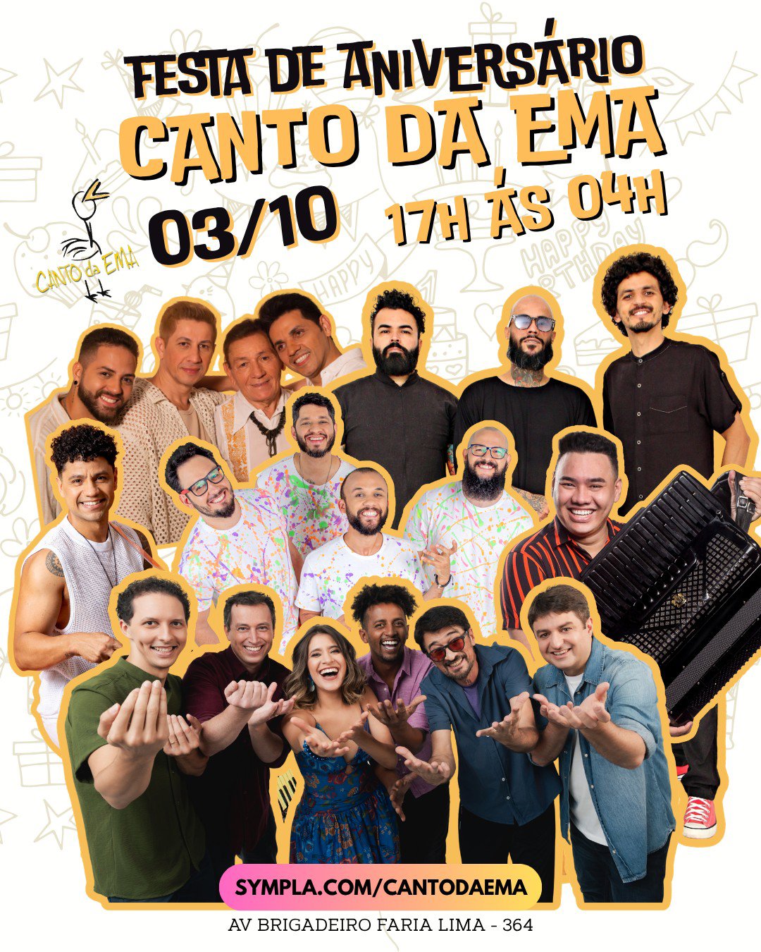 Festa De Aniversário Canto Da Ema
