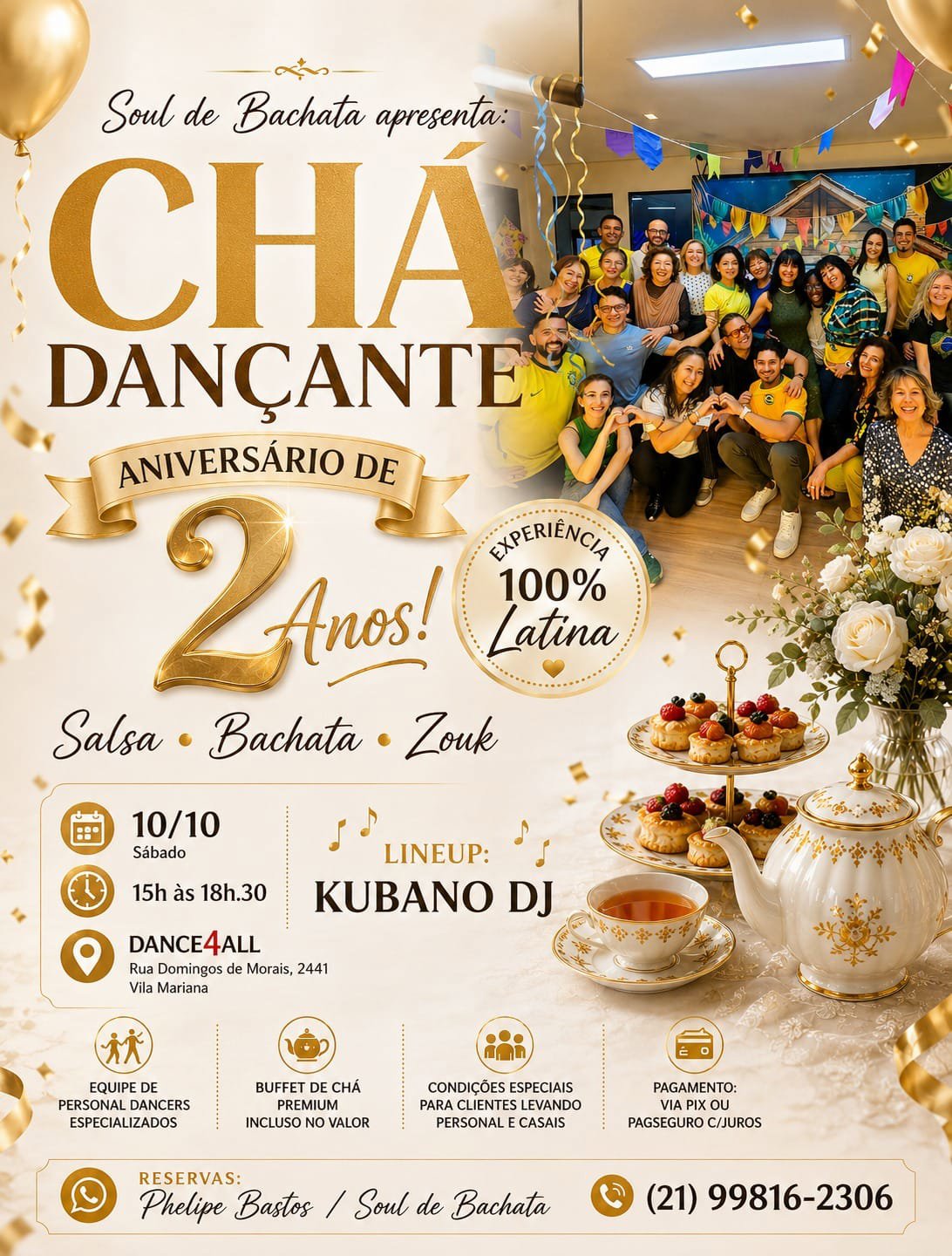 Soul De Bachata apresenta  Chá Dançante - Aniversário de 2 anos