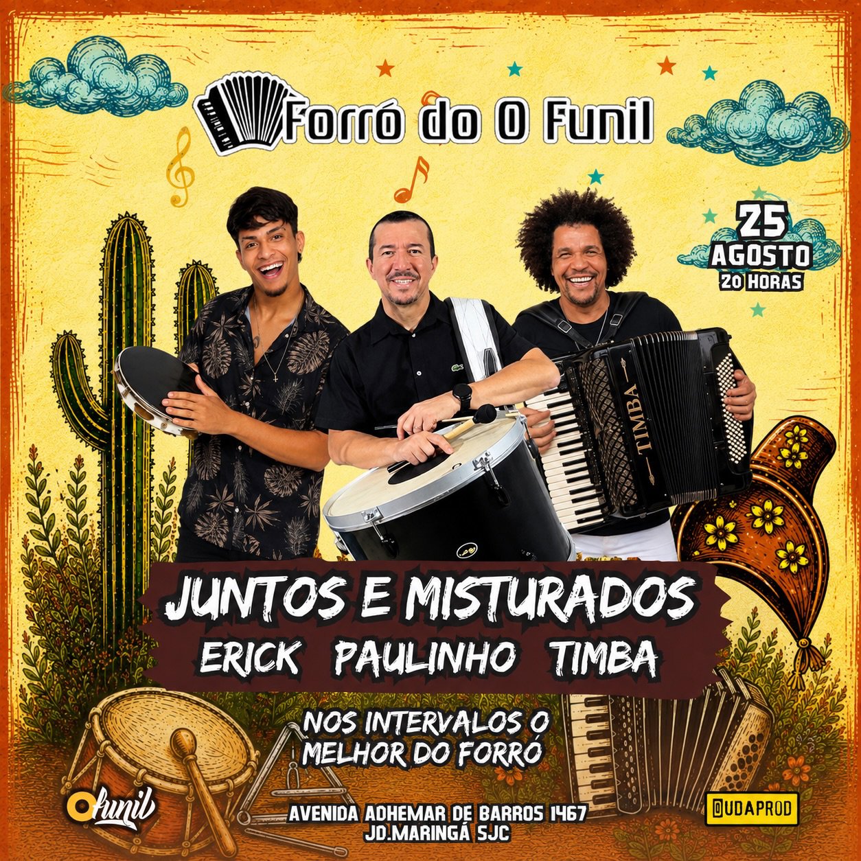 Forró Do O Funil - Juntos e Misturados Erick,Paulinho,Timba
